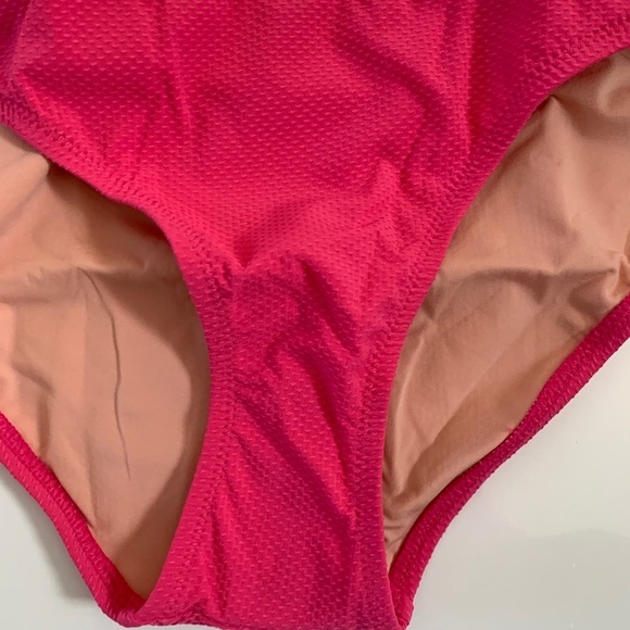 J. Crew Pink One Shoulder Top With Bikini Swim Bottoms 2pc Set - Picture 10 of 15